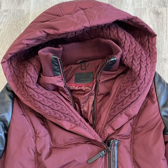 Rudsak Atelier Noir Winter Down Jacket Coat Leather *READ* - Women’s Large - Picture 4 of 16